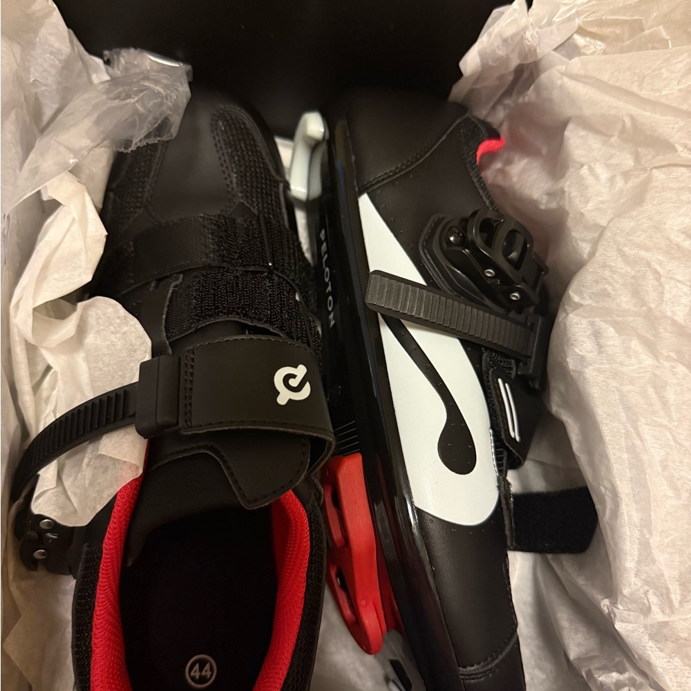 Peloton Black and Red Cycling Sneakers